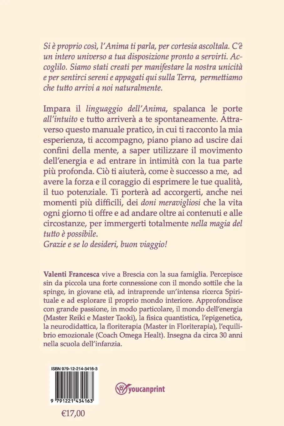 Rückseite: 9791221434163 | Il viaggio dell'Anima | Francesca Valenti | Taschenbuch | Italienisch