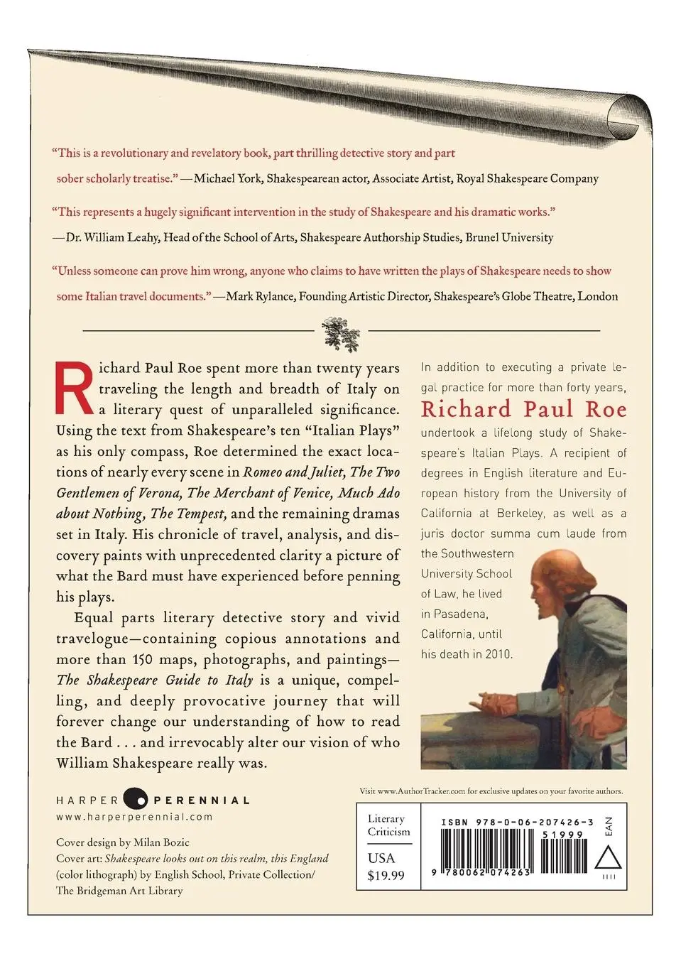 Rückseite: 9780062074263 | Shakespeare Guide to Italy, The | Richard Paul Roe | Taschenbuch