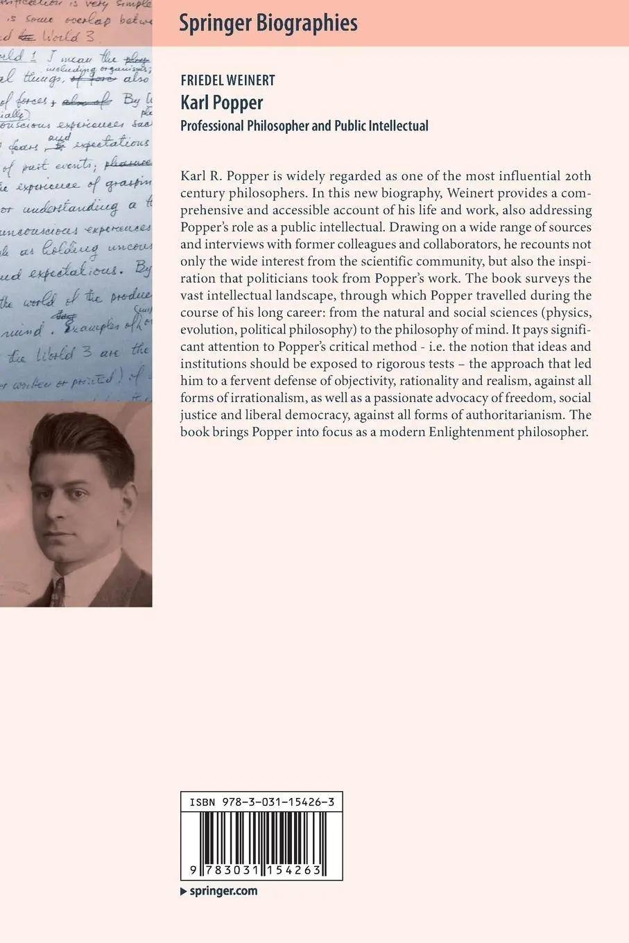 Rückseite: 9783031154263 | Karl Popper | Professional Philosopher and Public Intellectual | Buch