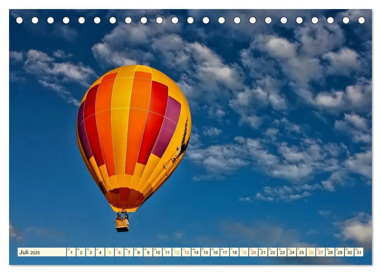 Bild: 9783435484263 | Fahrt mit dem Ballon, Mut-Probe (Tischkalender 2025 DIN A5 quer),...
