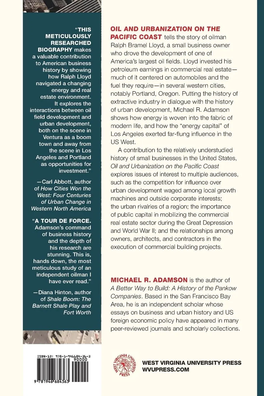Rückseite: 9781946684363 | Oil and Urbanization on the Pacific Coast | Michael R Adamson | Buch