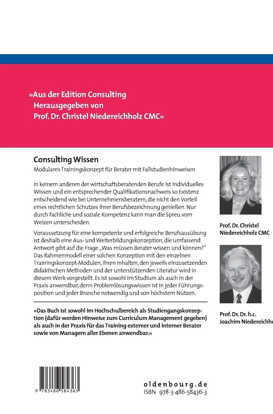 Rückseite: 9783486584363 | Consulting Wissen | Joachim Niedereichholz (u. a.) | Buch | XXII