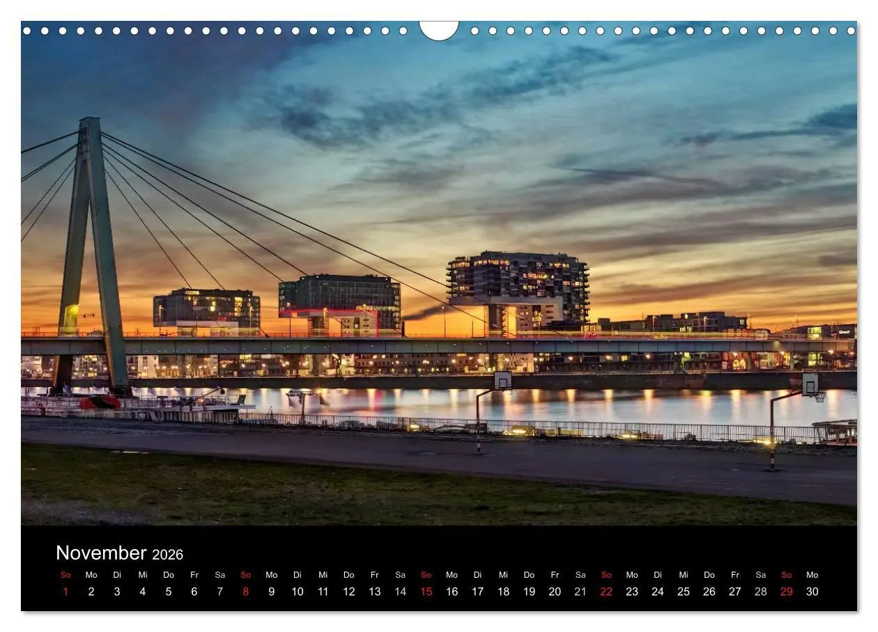 Bild: 9783516034363 | Köln bei Nacht - dunkelbunte Stadt (Wandkalender 2026 DIN A3 quer),...