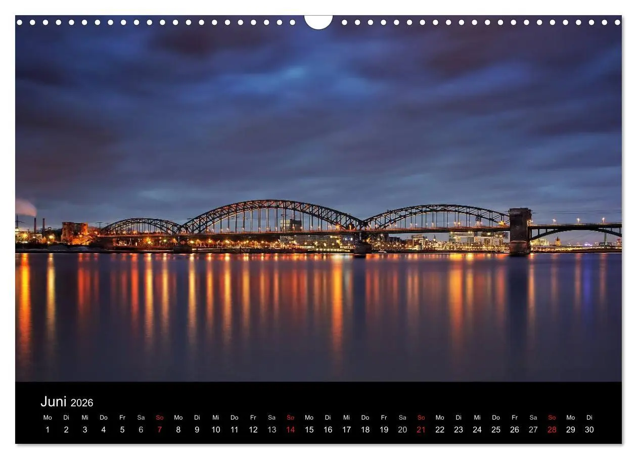 Bild: 9783516034363 | Köln bei Nacht - dunkelbunte Stadt (Wandkalender 2026 DIN A3 quer),...