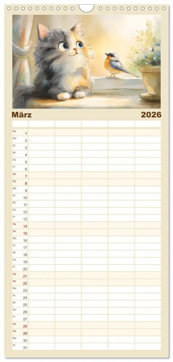Bild: 9783516724363 | Familienplaner 2026 - Pastellpfötchen. Liebliche Katzen in sanften...