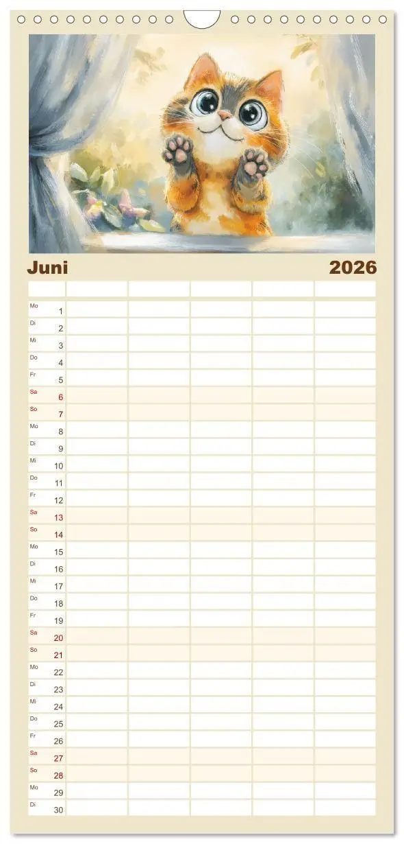 Bild: 9783516724363 | Familienplaner 2026 - Pastellpfötchen. Liebliche Katzen in sanften...