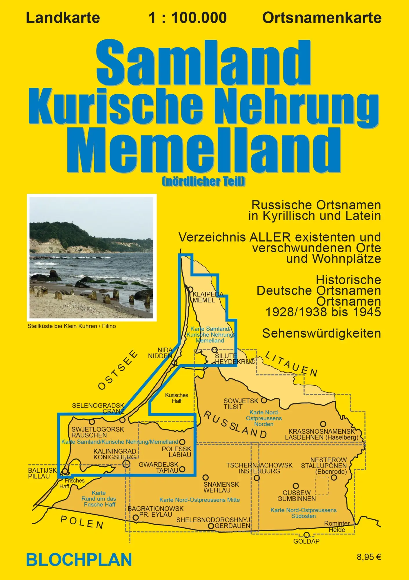 Cover: 9783982024363 | Landkarte Samland/Kurische Nehrung/Memelland 1:100 000 | Dirk Bloch
