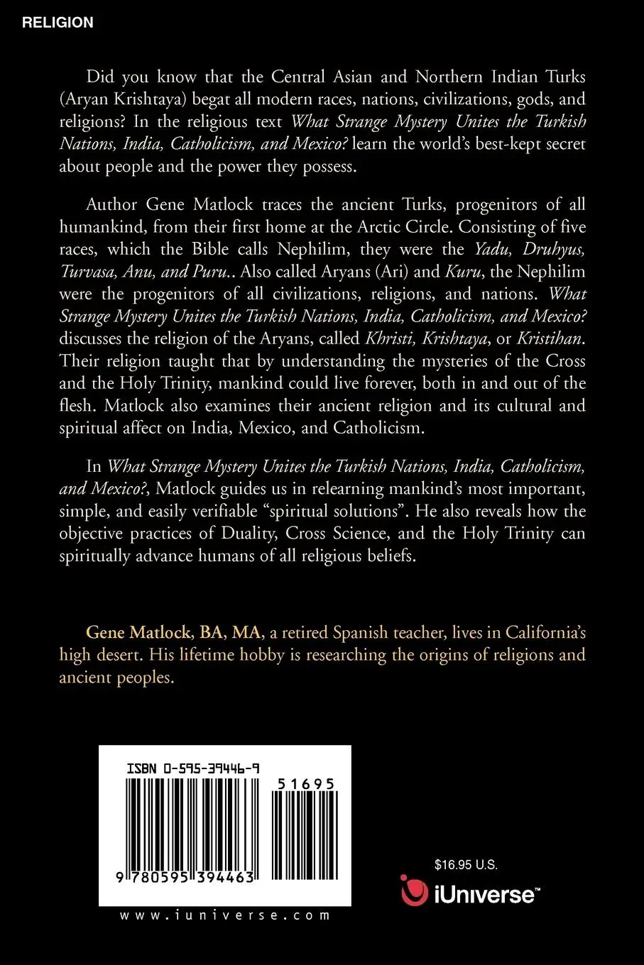 Rückseite: 9780595394463 | What Strange Mystery Unites the Turkish Nations, India,...