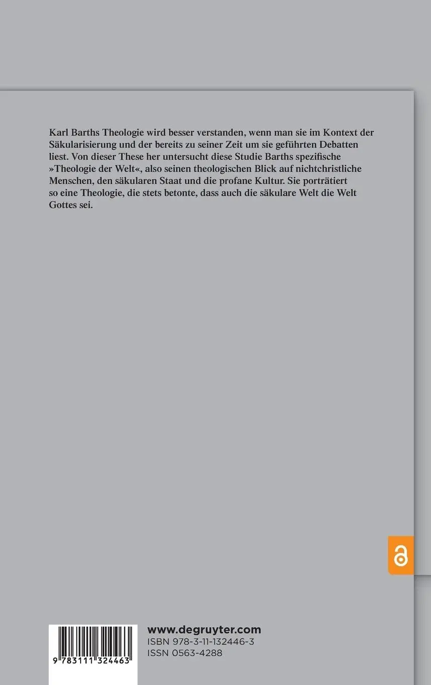 Rückseite: 9783111324463 | Die Welt ist Gottes | Michael Pfenninger | Buch | IX | Deutsch | 2023