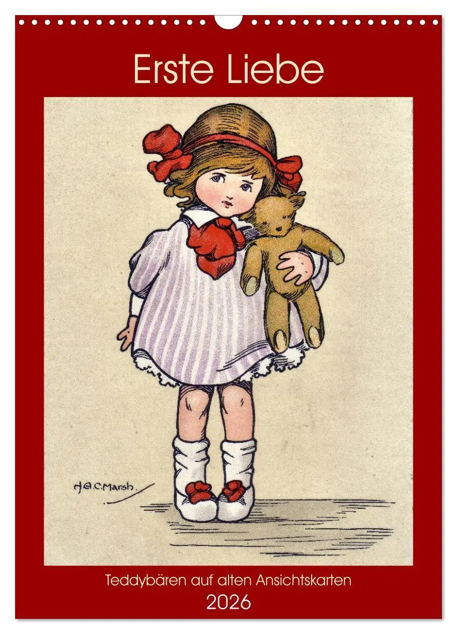 Cover: 9783516334463 | Erste Liebe - Teddybären auf alten Ansichtskarten (Wandkalender...