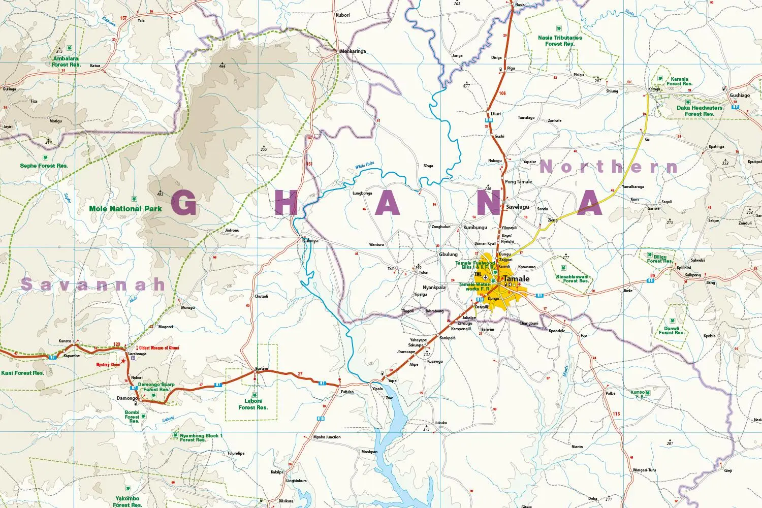 Bild: 9783831774463 | Reise Know-How Landkarte Ghana, Togo (1:600.000) | Rump | (Land-)Karte