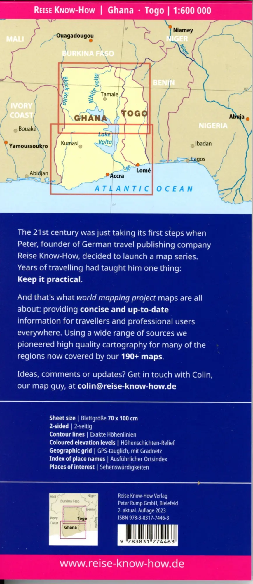 Bild: 9783831774463 | Reise Know-How Landkarte Ghana, Togo (1:600.000) | Rump | (Land-)Karte