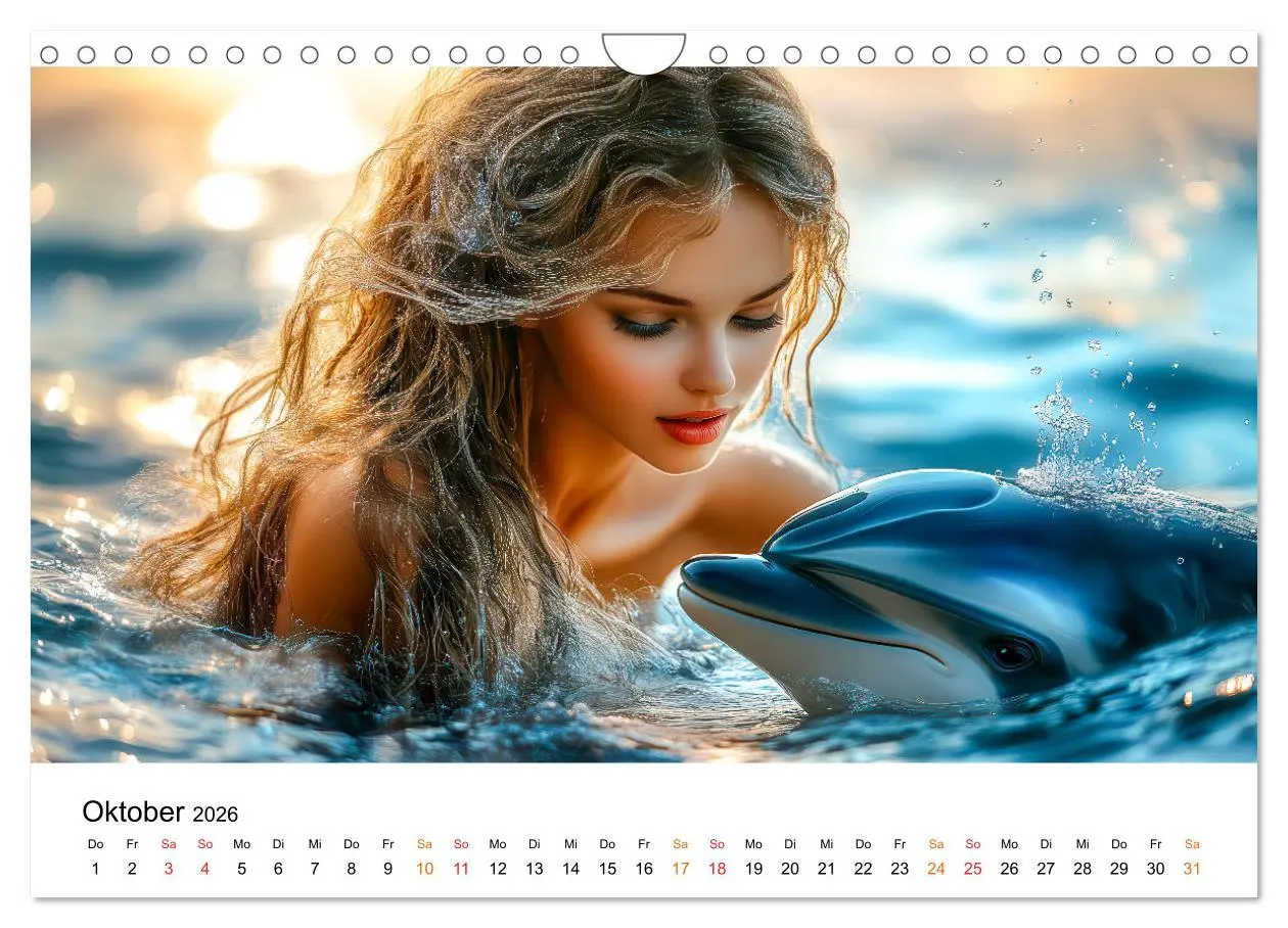 Bild: 9783457304563 | Geheimnisvolle Meerjungfrau (Wandkalender 2026 DIN A4 quer),...