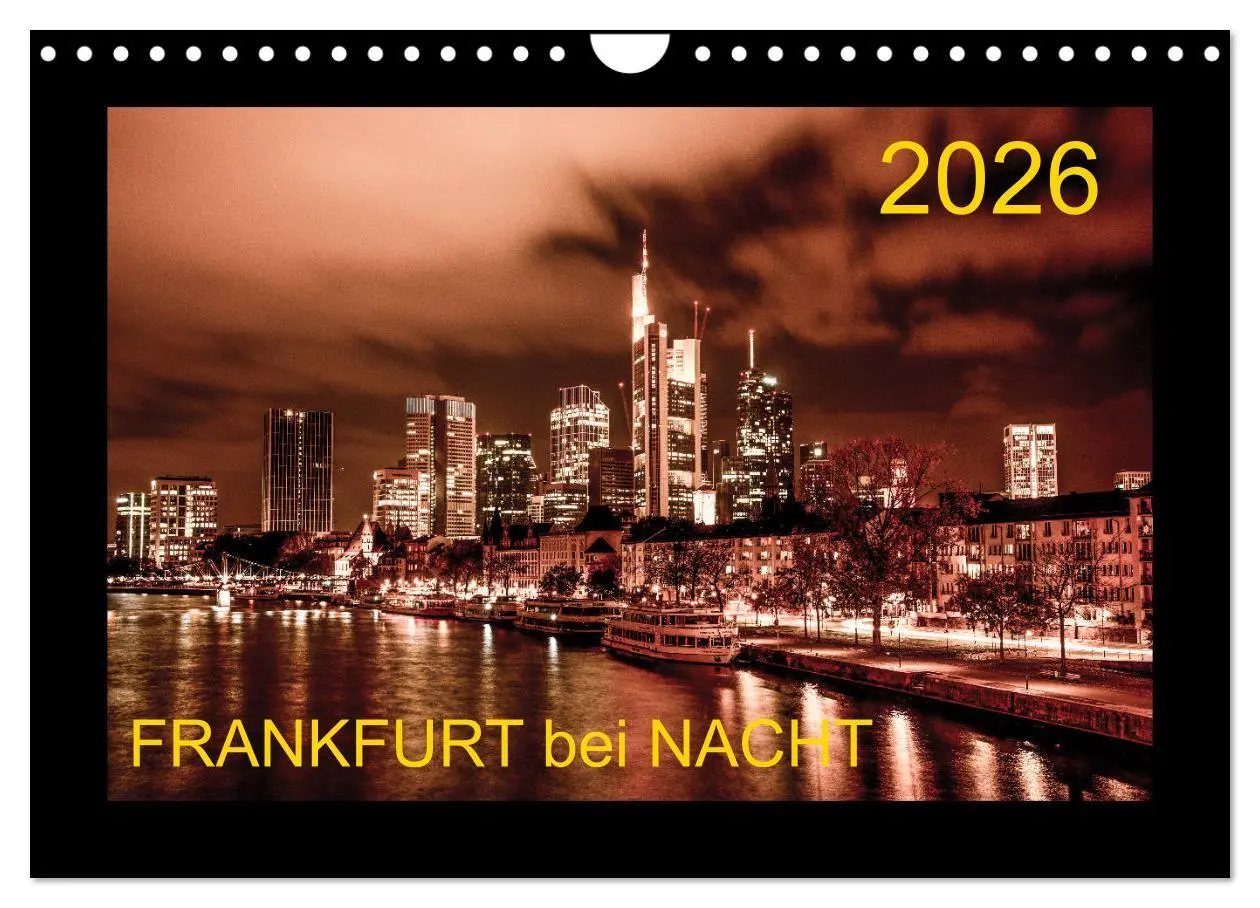 Cover: 9783457924563 | Frankfurt bei Nacht 2026 (Wandkalender 2026 DIN A4 quer), CALVENDO...