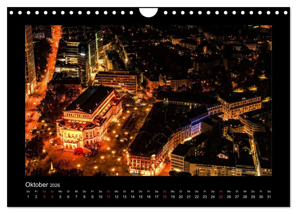 Bild: 9783457924563 | Frankfurt bei Nacht 2026 (Wandkalender 2026 DIN A4 quer), CALVENDO...