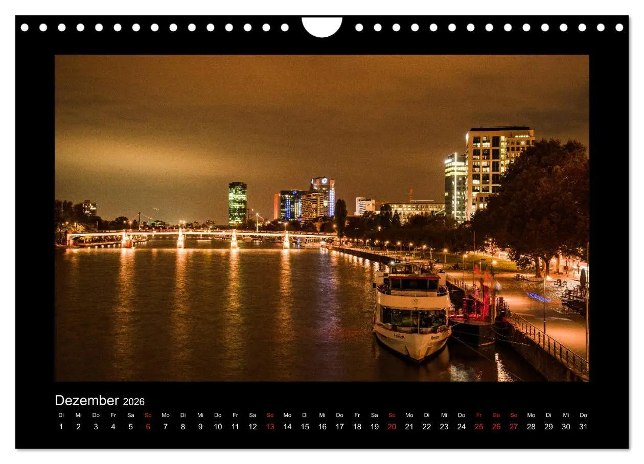 Bild: 9783457924563 | Frankfurt bei Nacht 2026 (Wandkalender 2026 DIN A4 quer), CALVENDO...