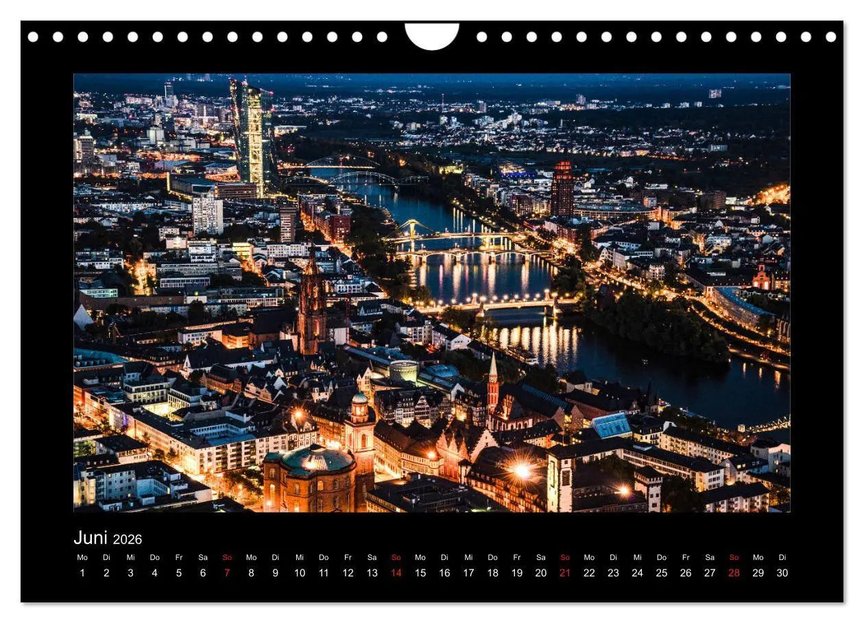 Bild: 9783457924563 | Frankfurt bei Nacht 2026 (Wandkalender 2026 DIN A4 quer), CALVENDO...