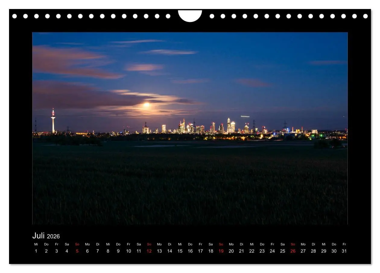 Bild: 9783457924563 | Frankfurt bei Nacht 2026 (Wandkalender 2026 DIN A4 quer), CALVENDO...
