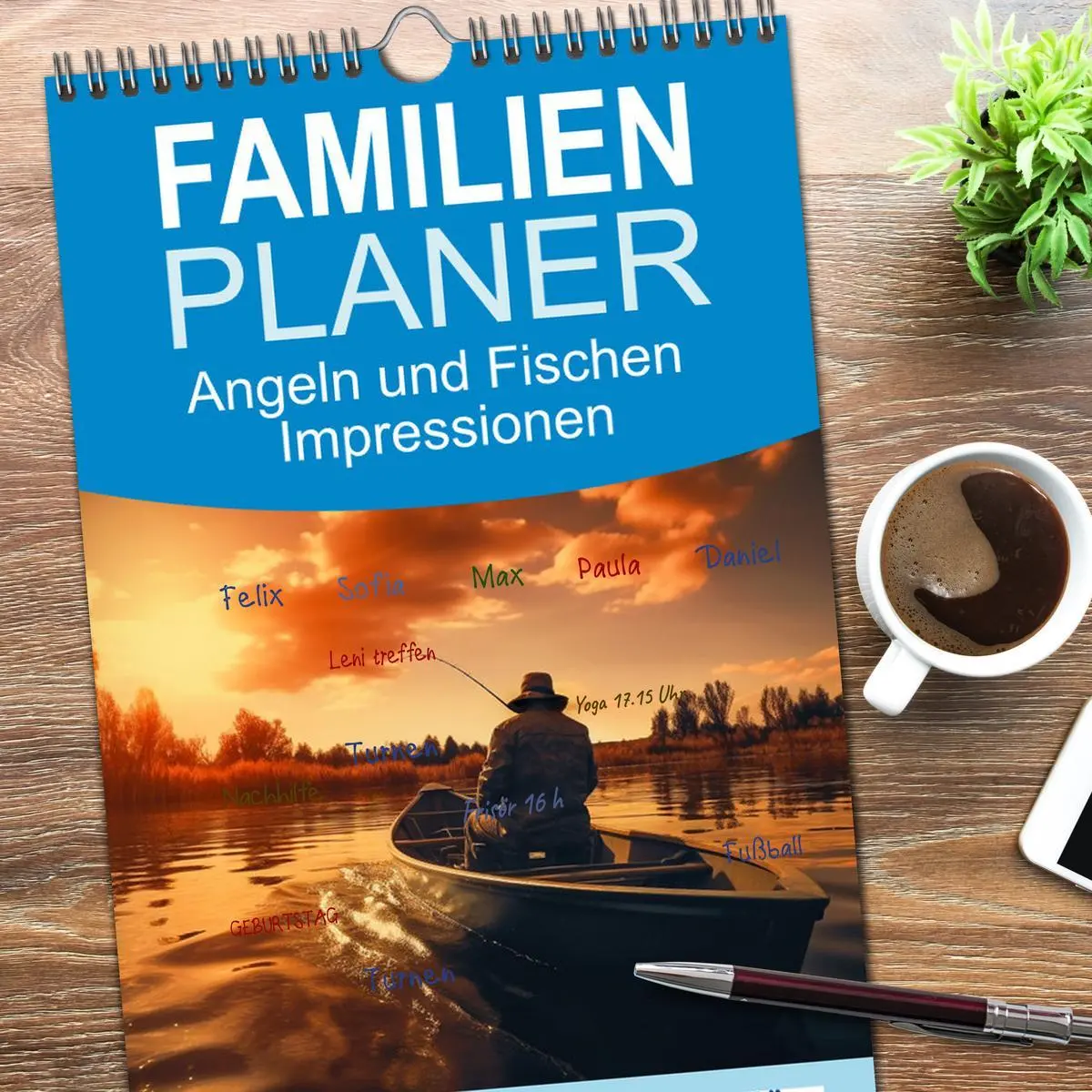 Bild: 9783516494563 | Familienplaner 2026 - Angeln und Fischen Impressionen mit 5 Spalten...