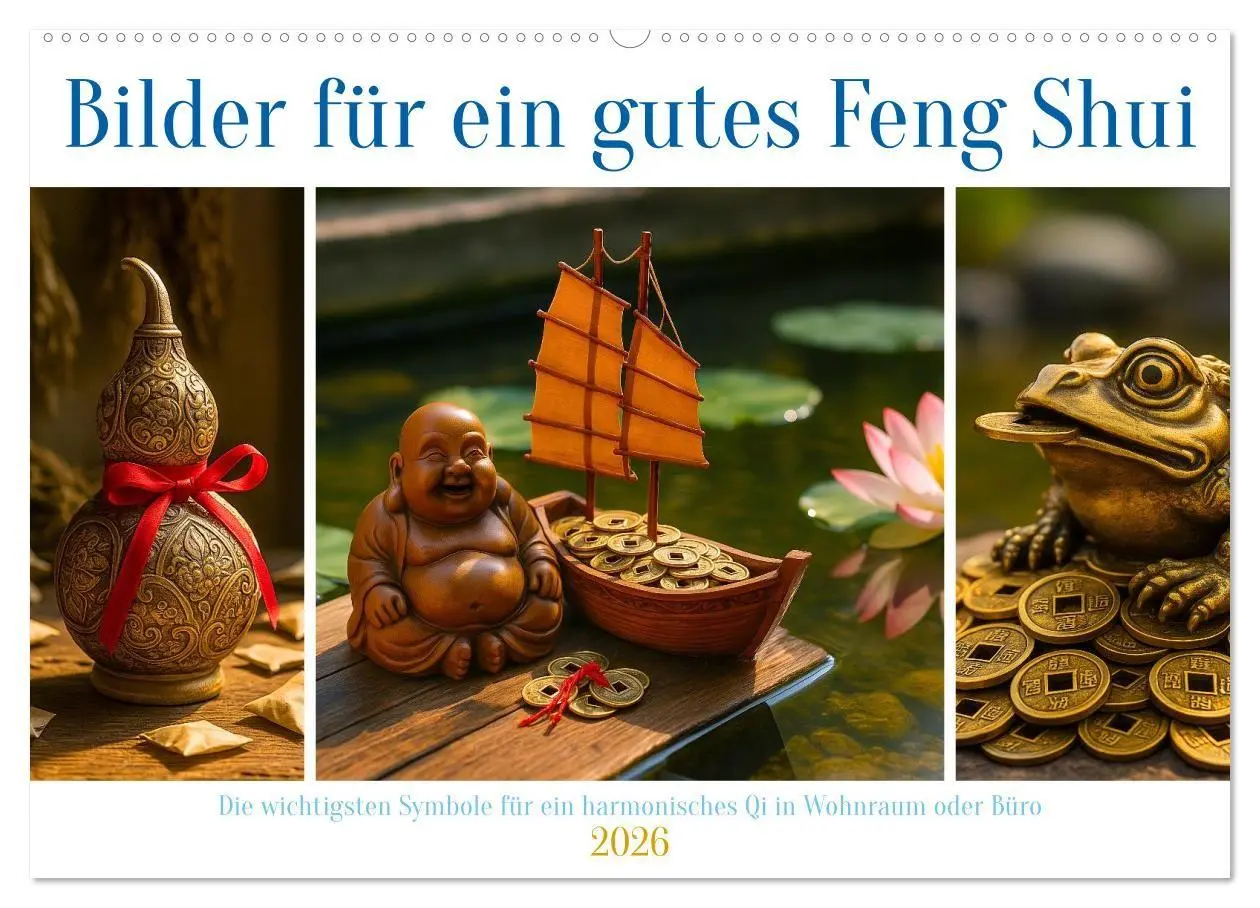 Cover: 9783516704563 | Bilder für ein gutes Feng Shui (Wandkalender 2026 DIN A2 quer),...