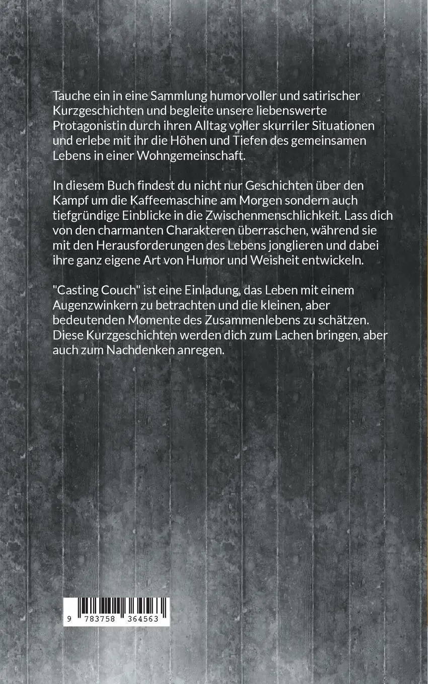 Rückseite: 9783758364563 | Casting Couch | Katja Fink | Taschenbuch | Paperback | 94 S. | Deutsch