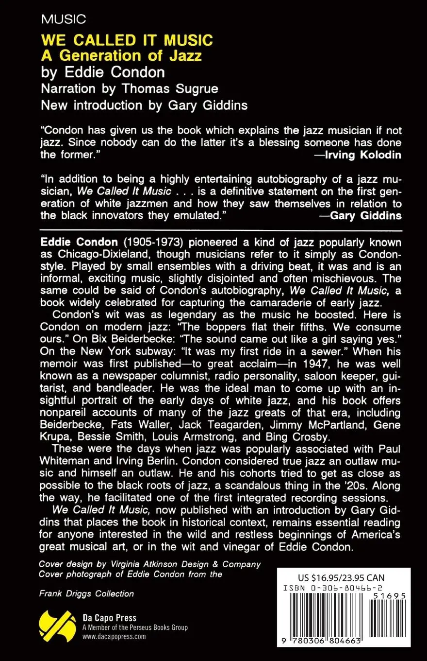 Rückseite: 9780306804663 | We Called It Music | Eddie Condon | Taschenbuch | Englisch | 1992