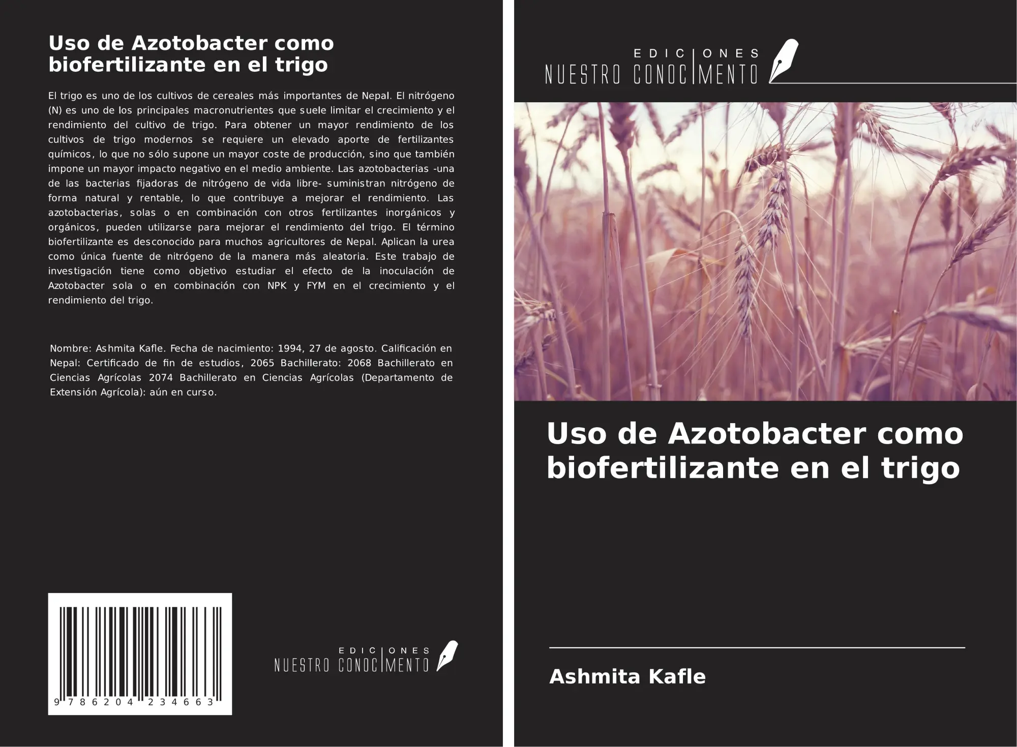 Cover: 9786204234663 | Uso de Azotobacter como biofertilizante en el trigo | Ashmita Kafle
