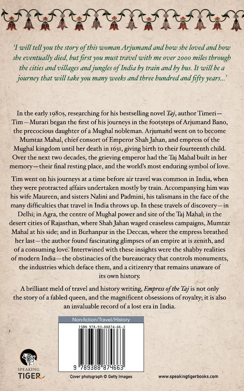 Rückseite: 9789388874663 | Empress of the Taj | In Search of Mumtaz Mahal | Timeri N Murari