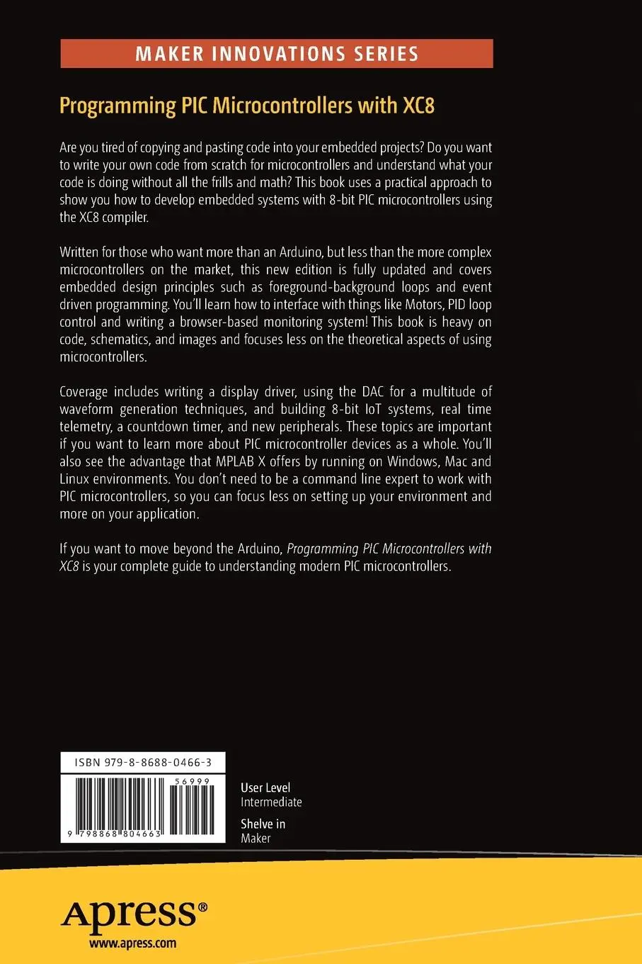 Rückseite: 9798868804663 | Programming PIC Microcontrollers with XC8 | Armstrong Subero | Buch