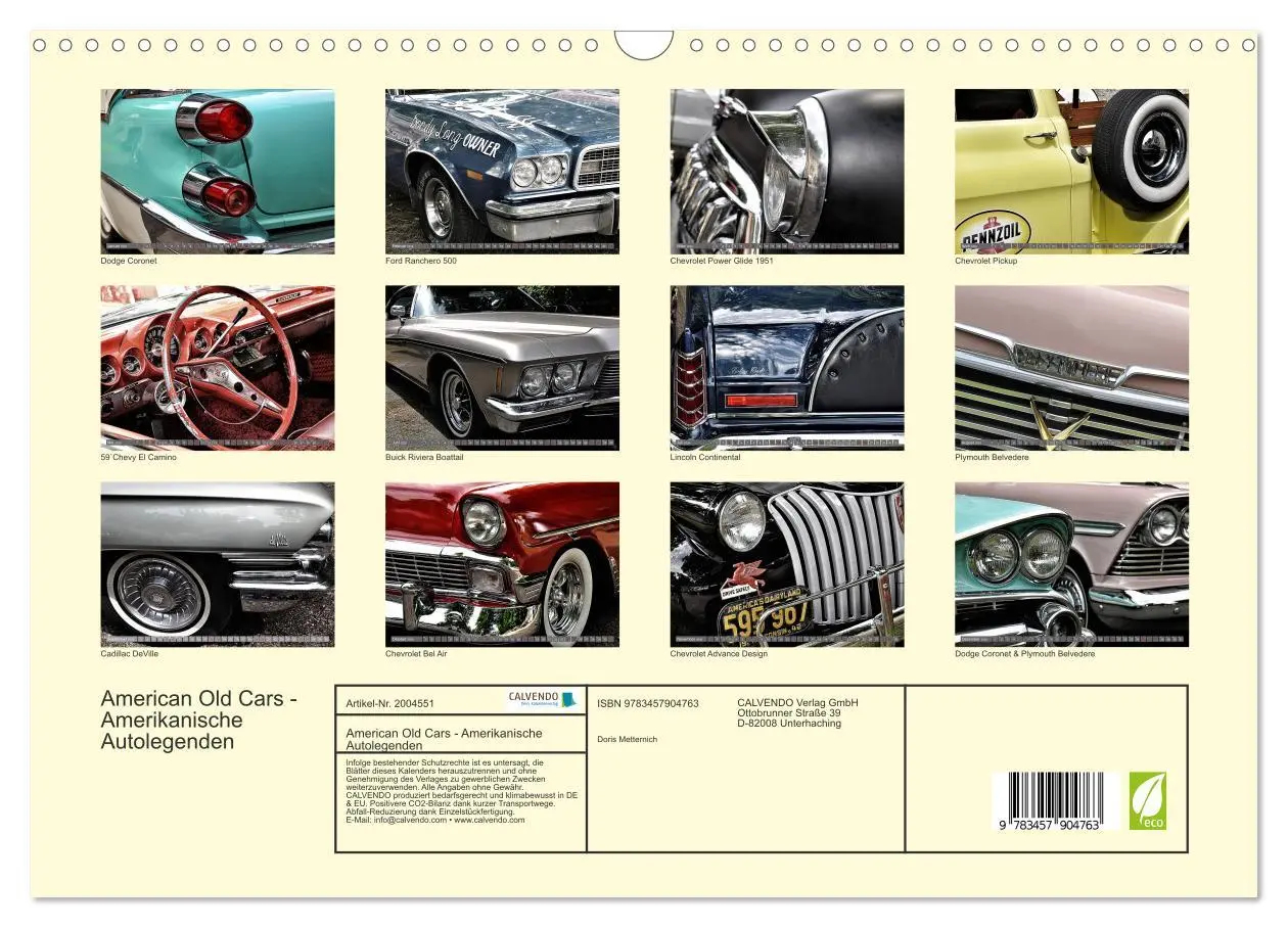 Bild: 9783457904763 | American Old Cars - Amerikanische Autolegenden (Wandkalender 2026...