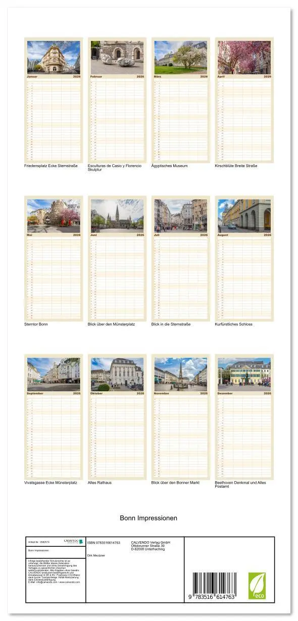 Bild: 9783516614763 | Familienplaner 2026 - Bonn Impressionen mit 5 Spalten...