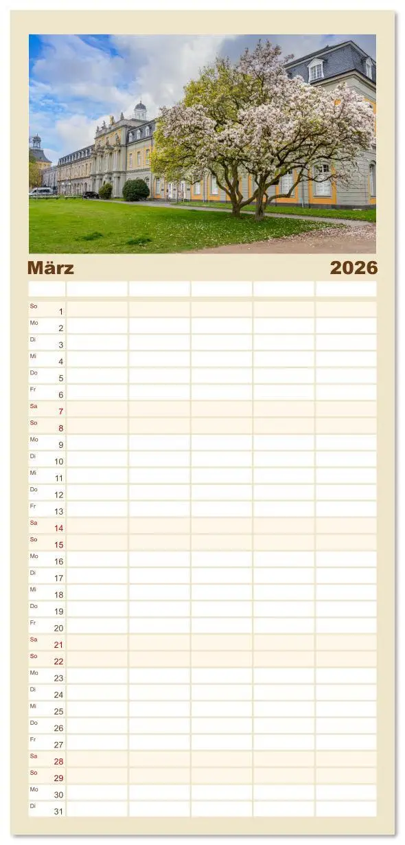 Bild: 9783516614763 | Familienplaner 2026 - Bonn Impressionen mit 5 Spalten...
