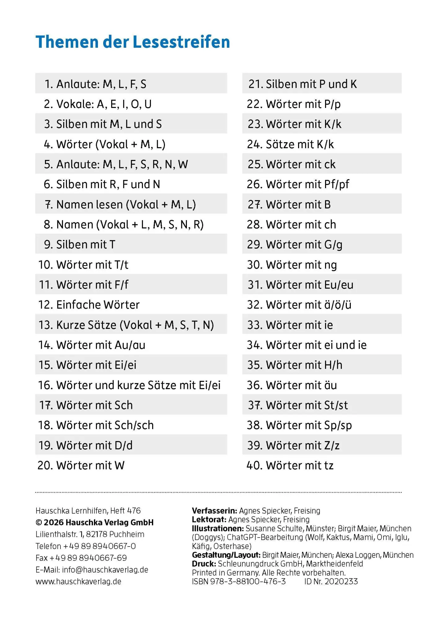 Bild: 9783881004763 | Meine Übungsstreifen Lesen lernen - 1. Klasse: Buchstaben, Silben,...