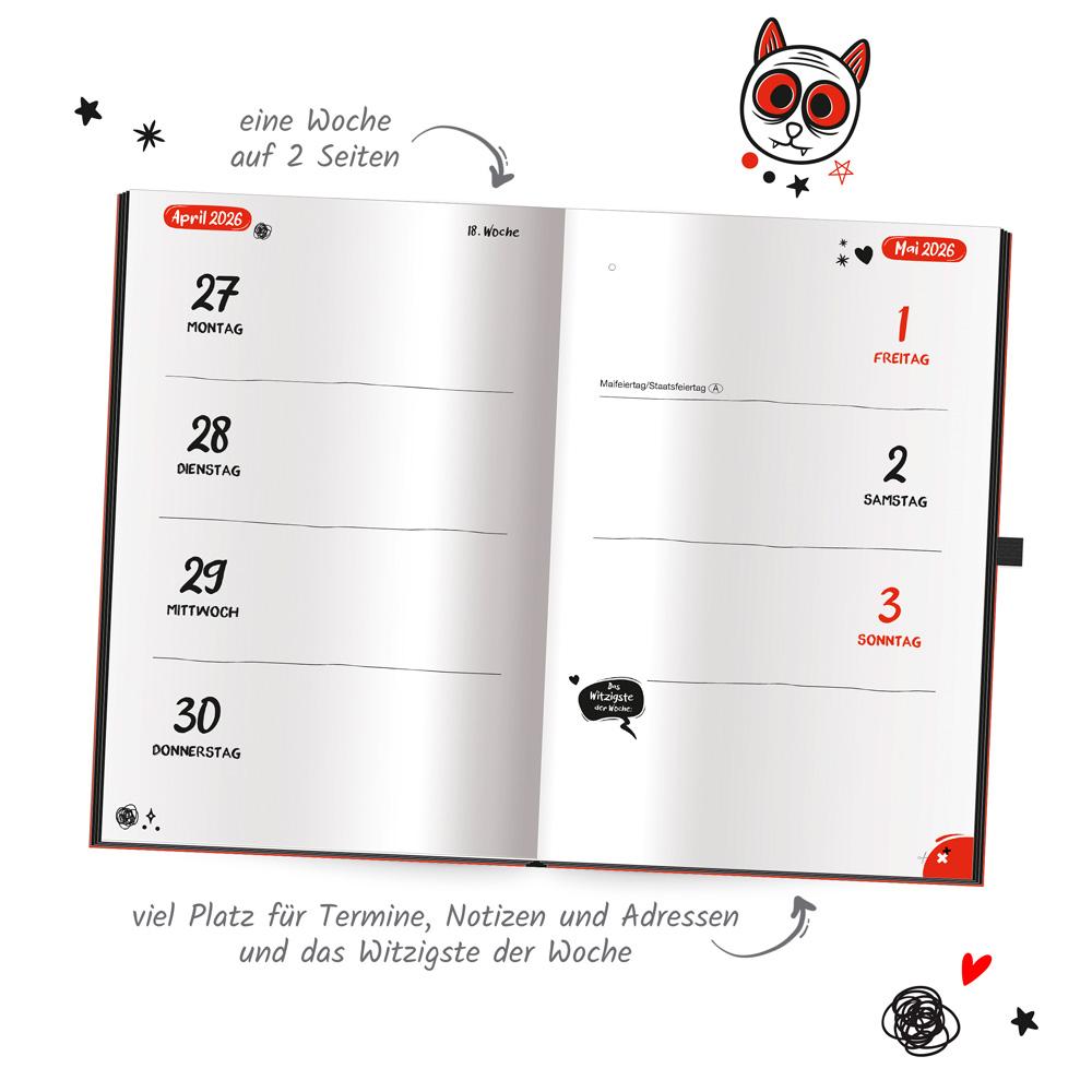 Bild: 9783988024763 | Trötsch Buchkalender Der etwas andere Jahresplaner Schwarzer Humor...