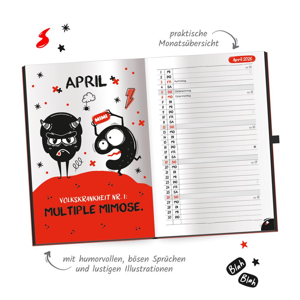 Bild: 9783988024763 | Trötsch Buchkalender Der etwas andere Jahresplaner Schwarzer Humor...