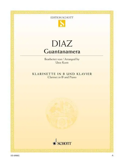 Cover: 9790001174763 | Guantanamera | Klarinette in B und Klavier. | Uwe Korn | Deutsch