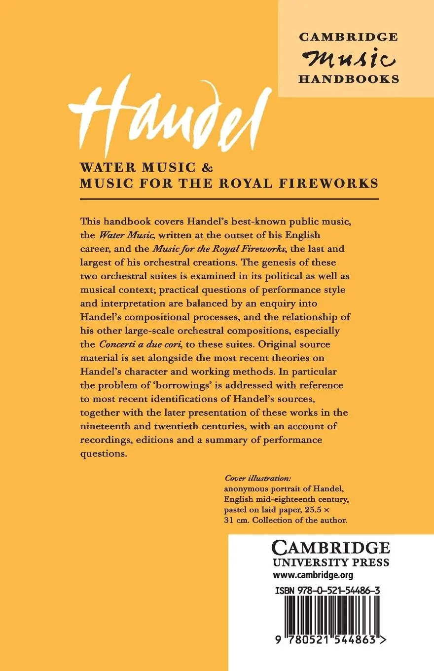 Rückseite: 9780521544863 | Handel | Water Music and Music for the Royal Fireworks | Hogwood