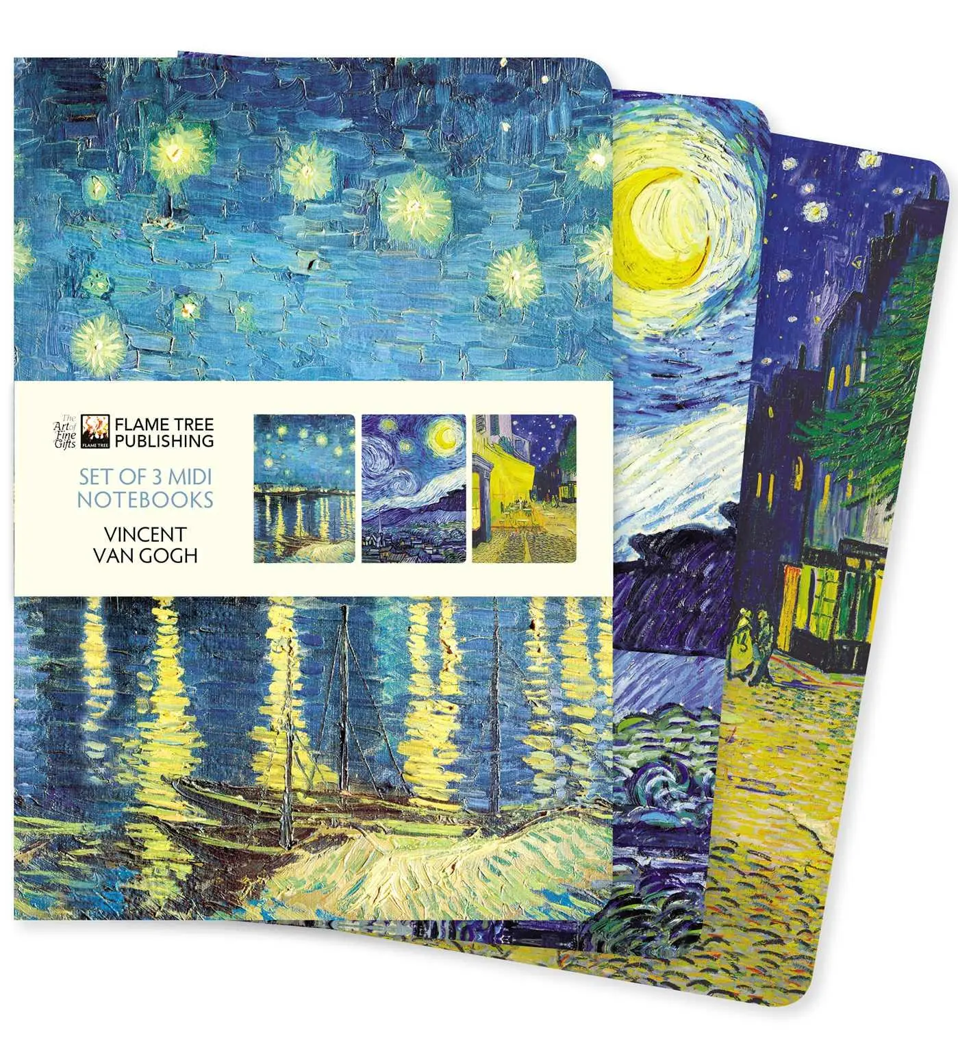 Cover: 9781839644863 | Vincent Van Gogh Set of 3 MIDI Notebooks | Flame Tree Publishing