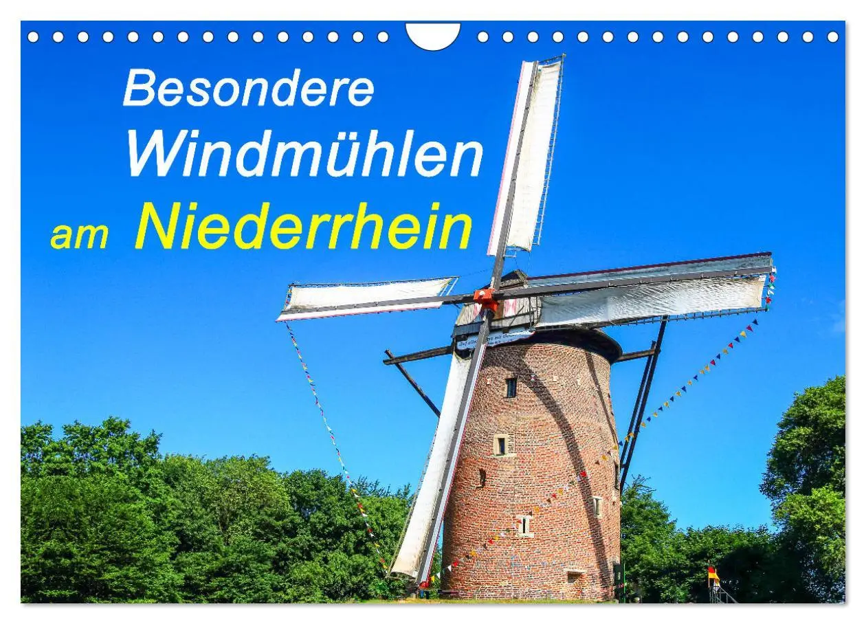 Cover: 9783457374863 | Besondere Windmühlen am Niederrhein (Wandkalender 2026 DIN A4...