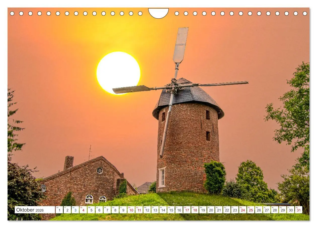 Bild: 9783457374863 | Besondere Windmühlen am Niederrhein (Wandkalender 2026 DIN A4...
