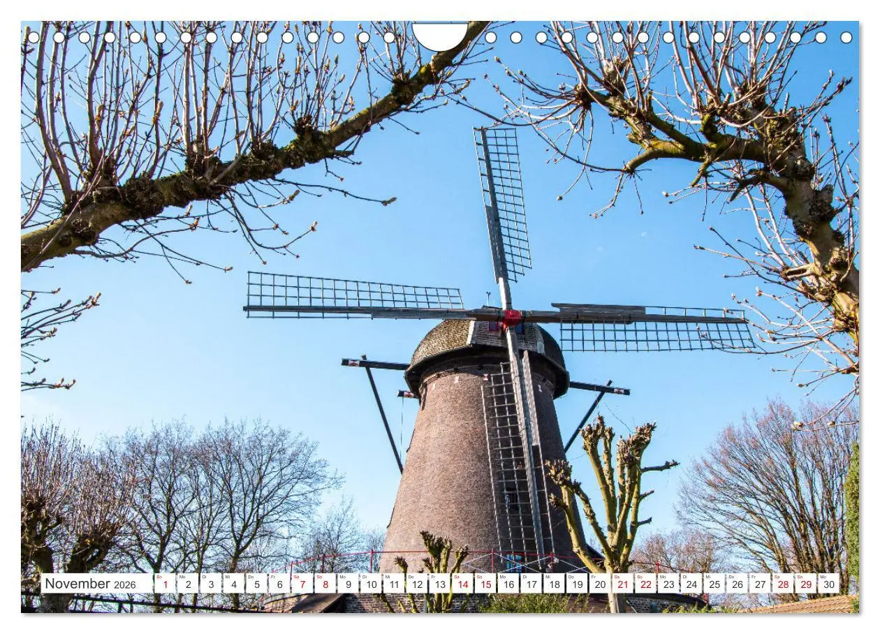 Bild: 9783457374863 | Besondere Windmühlen am Niederrhein (Wandkalender 2026 DIN A4...
