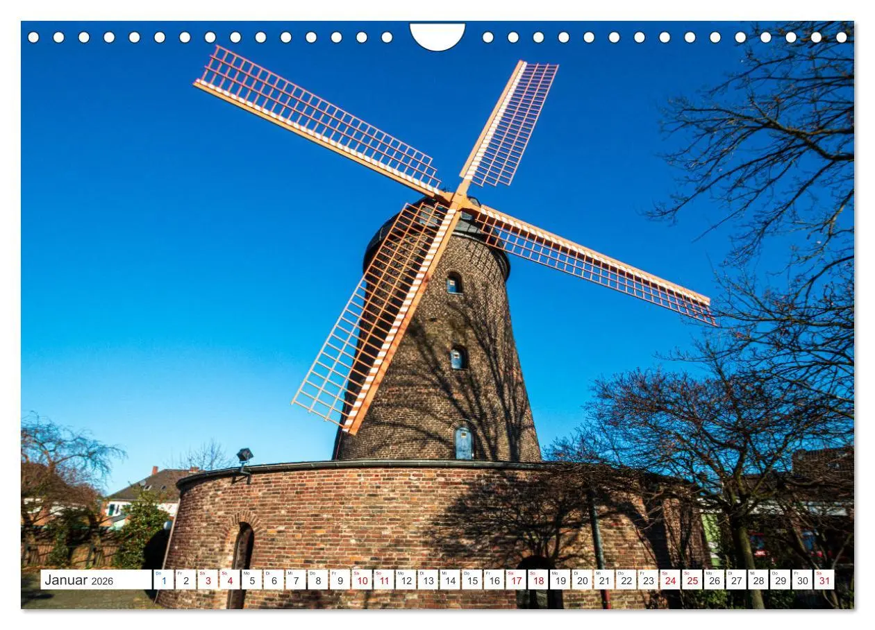 Bild: 9783457374863 | Besondere Windmühlen am Niederrhein (Wandkalender 2026 DIN A4...