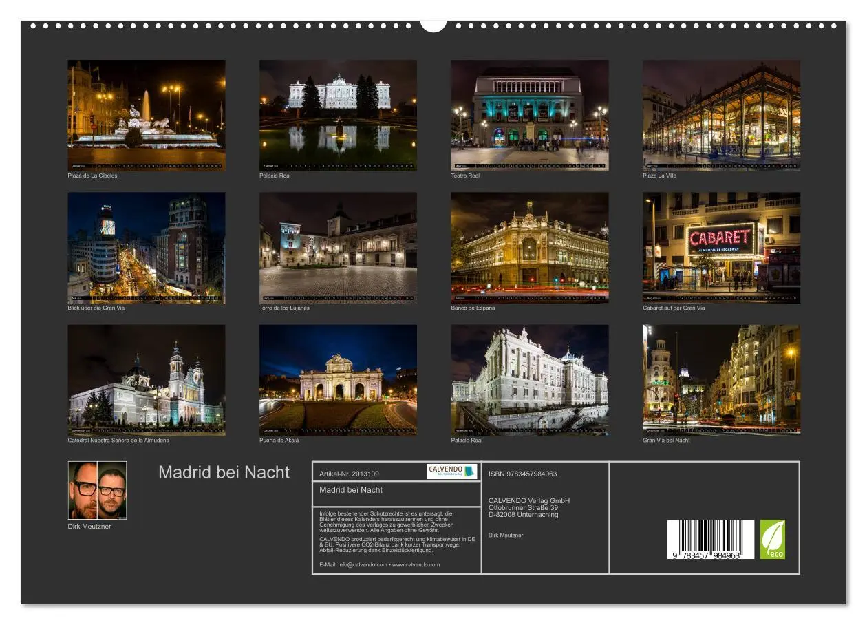 Bild: 9783457984963 | Madrid bei Nacht (hochwertiger Premium Wandkalender 2026 DIN A2...