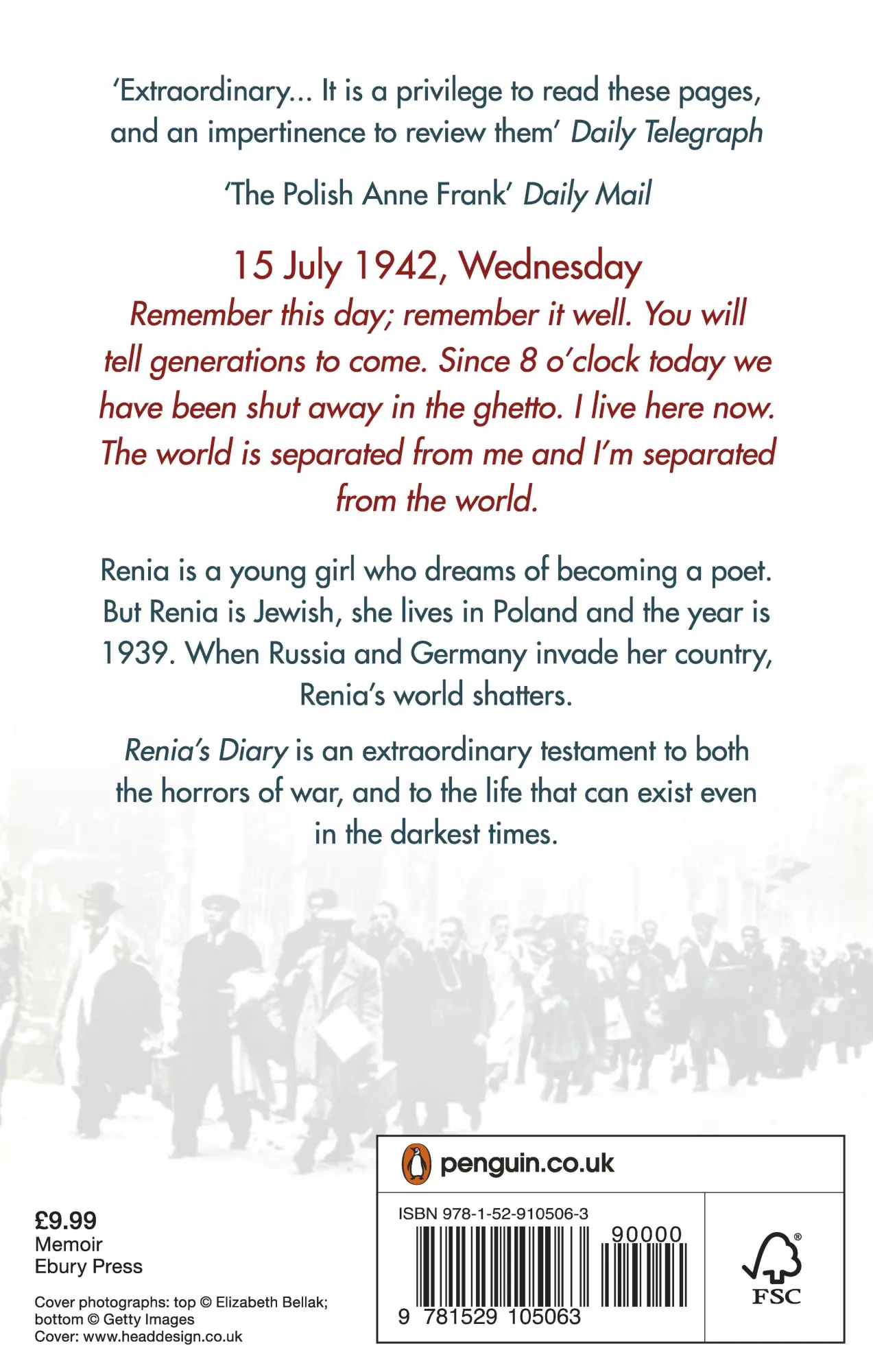 Rückseite: 9781529105063 | Renia's Diary | A Young Girl's Life in the Shadow of the Holocaust