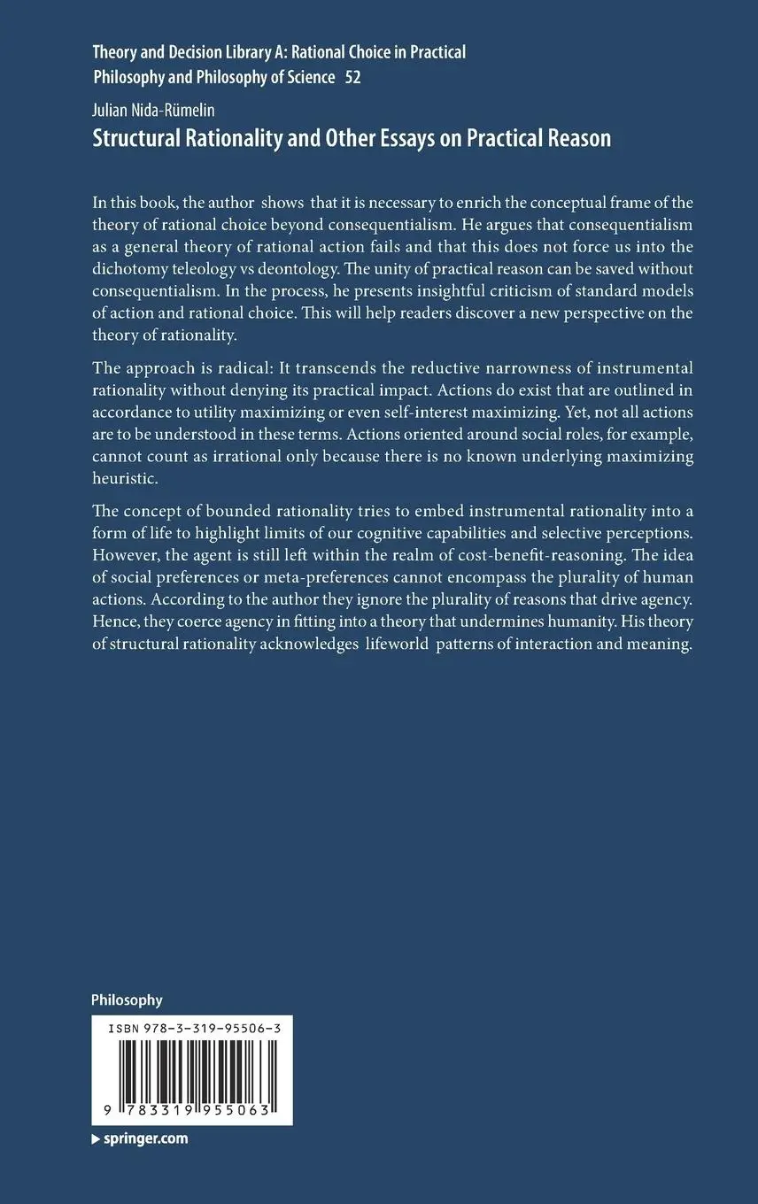 Rückseite: 9783319955063 | Structural Rationality and Other Essays on Practical Reason | Buch