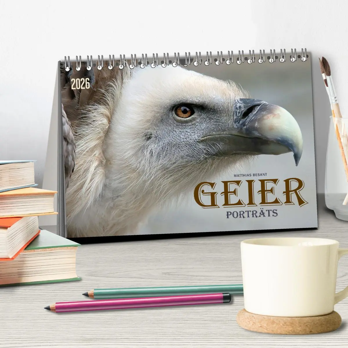 Bild: 9783457635063 | GEIERPORTRÄTS (Tischkalender 2026 DIN A5 quer), CALVENDO...