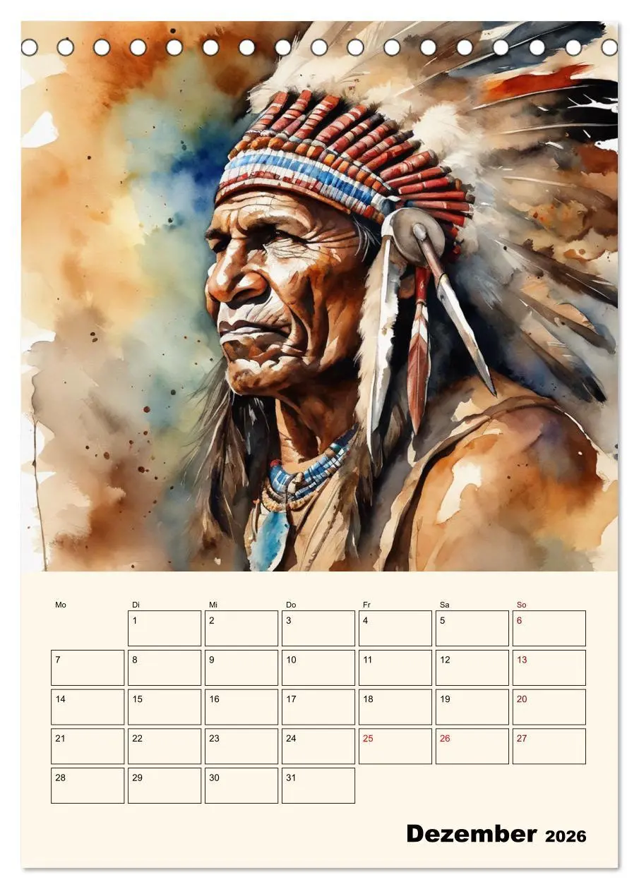 Bild: 9783516275063 | Indianische Kultur (Tischkalender 2026 DIN A5 hoch), CALVENDO...
