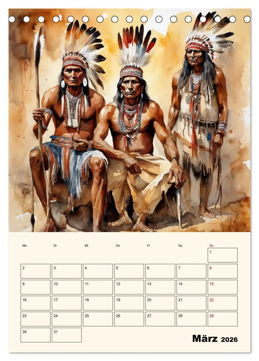 Bild: 9783516275063 | Indianische Kultur (Tischkalender 2026 DIN A5 hoch), CALVENDO...