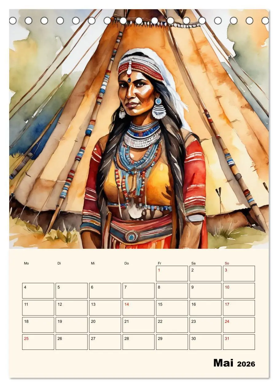 Bild: 9783516275063 | Indianische Kultur (Tischkalender 2026 DIN A5 hoch), CALVENDO...