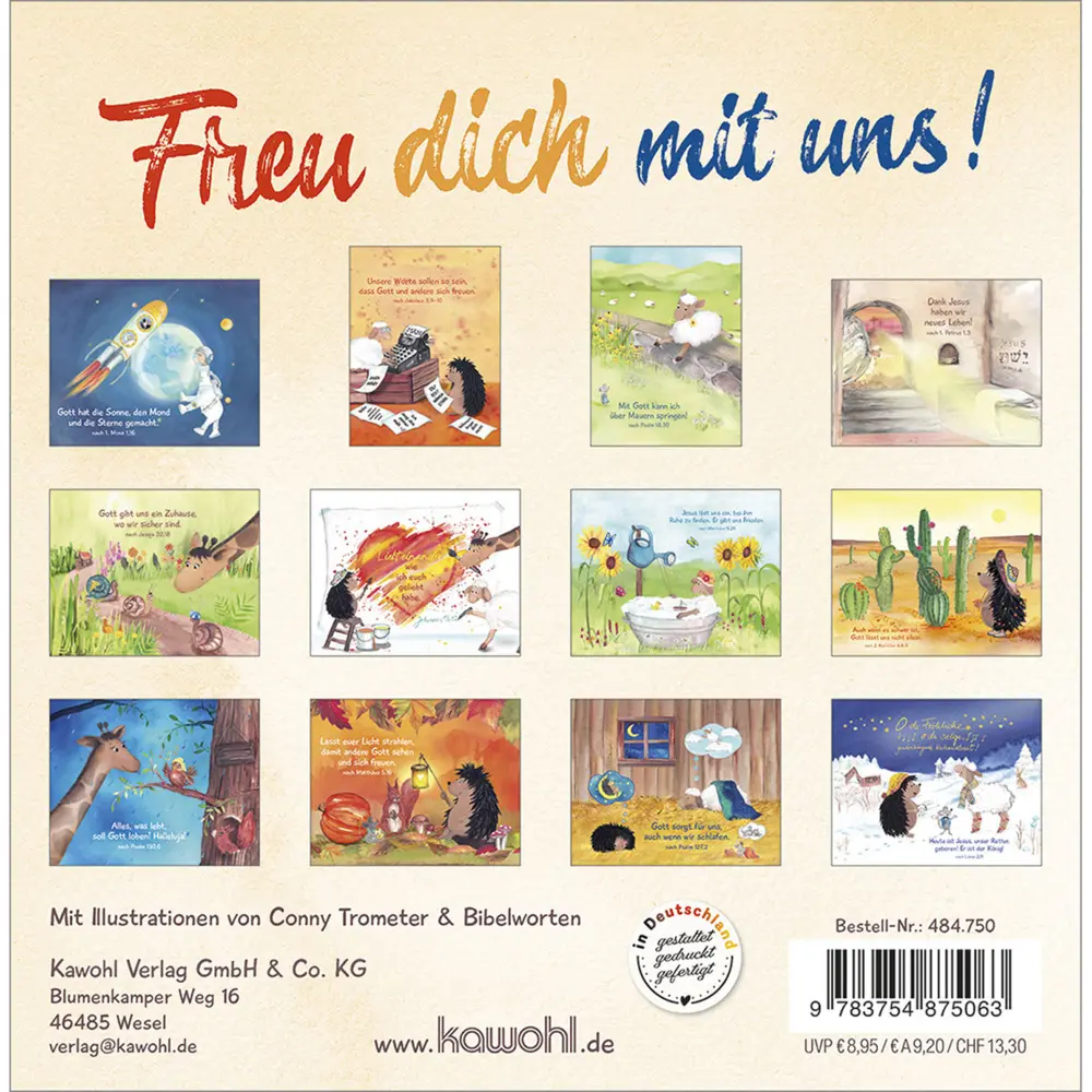 Bild: 9783754875063 | Freu dich mit uns! 2026 | Postkarten-Kalender | Kalender | 13 S.